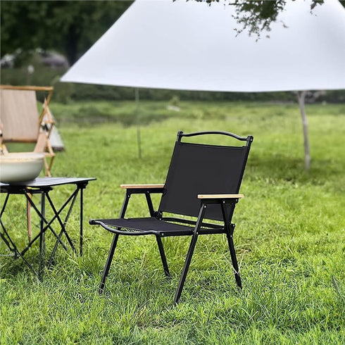 Set 2 scaune metalice pliabile pentru gradina, camping sau plaja