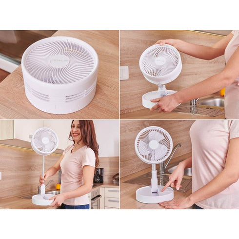 Ventilator Telescopic, 4 Viteze, Înclinare 180°, Baterie Reîncărcabilă