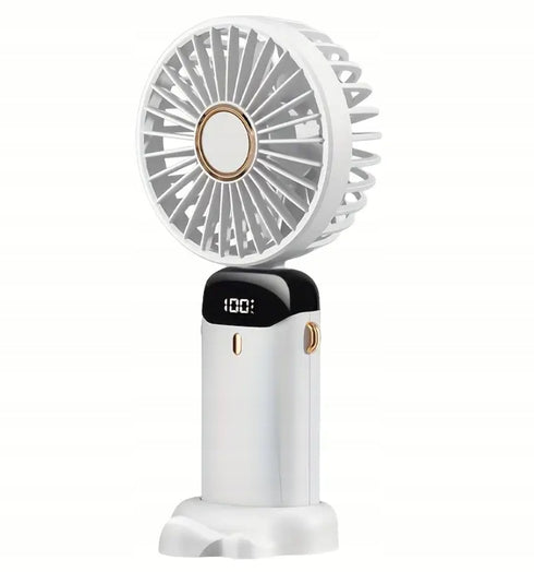Ventilator Portabil Reîncărcabil 6000mAh – 5 Viteze, Oscilație 90°, Autonomie până la 10 Ore, USB-C