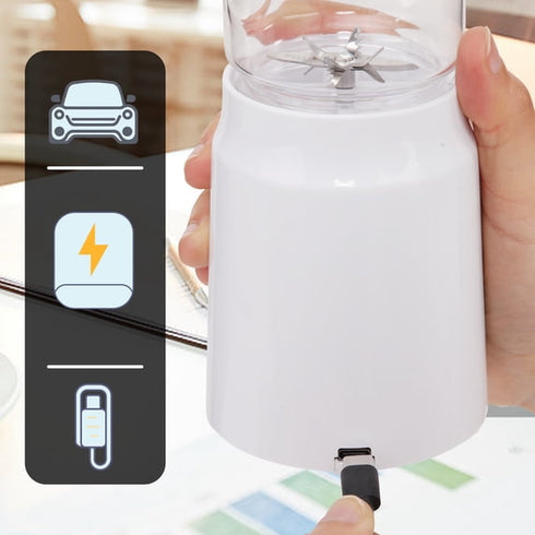 Blender Portabil Electric 450ML cu 10 Lame, Reîncărcabil USB