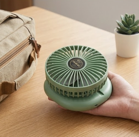 Mini Ventilator Reglabil și Pliabil cu Suport pentru Telefon – Reîncărcabil USB