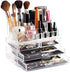 Organizator de cosmetice cu 4 sertare si compartimente multiple