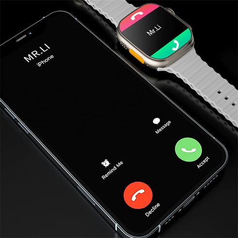 Ceas inteligent SmartWatch 8 Ultra Plus cu incarcare wireless, curea silicon