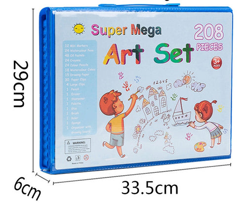 Set 208 Piese, Complet pentru Pictura si Desen, Tip Servieta