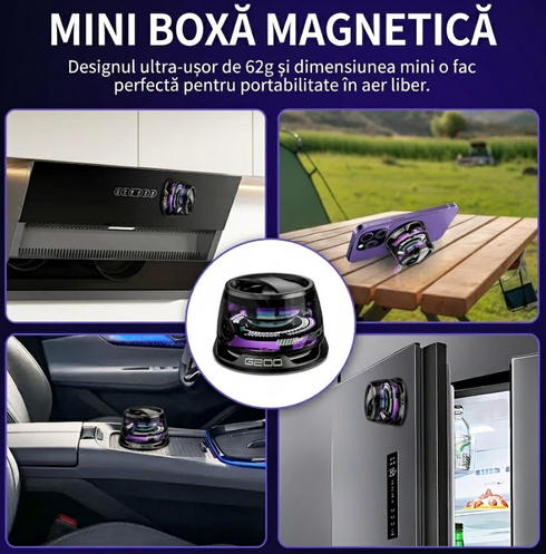 Boxă portabilă Bluetooth G200, 5W cu prindere magnetică MagSafe