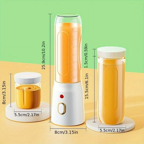 Blender Portabil Electric 450ML cu 10 Lame, Reîncărcabil USB