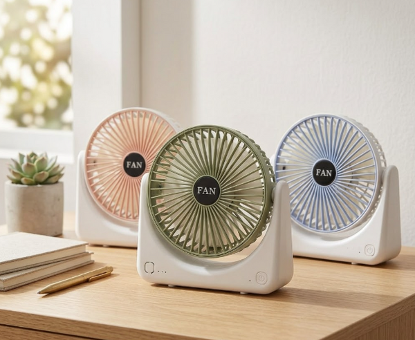 Ventilator Portabil Reîncărcabil USB – 3 Trepte de Viteză, Baterie 1200mAh