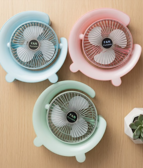 Ventilator Rotabil cu LED RGB – Reîncărcabil USB, 3 Trepte de Viteză, 5 Moduri de Iluminare