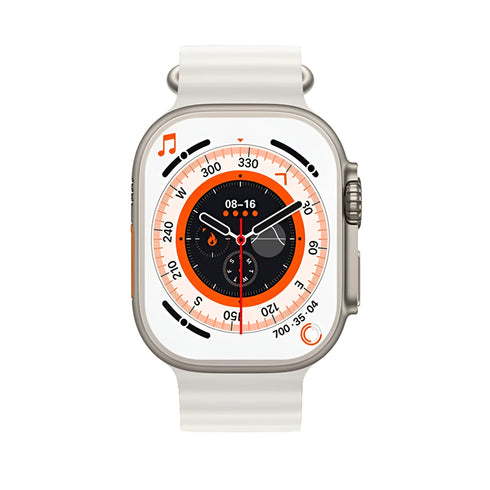 Ceas inteligent SmartWatch 8 Ultra Plus cu incarcare wireless, curea silicon