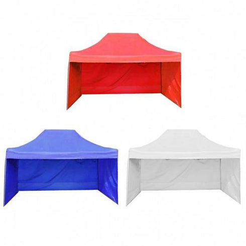 Pavilion pliabil sistem acordeon de gradina 3 x 6m cu 3 pereti