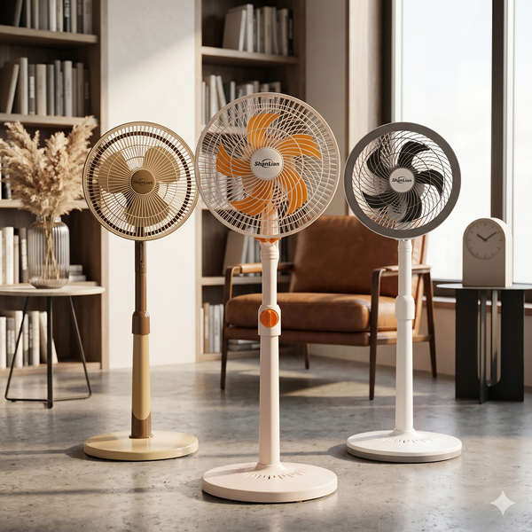 Ventilator Telescopic, 25W, 2 Viteze, Oscilație și Înălțime Reglabilă