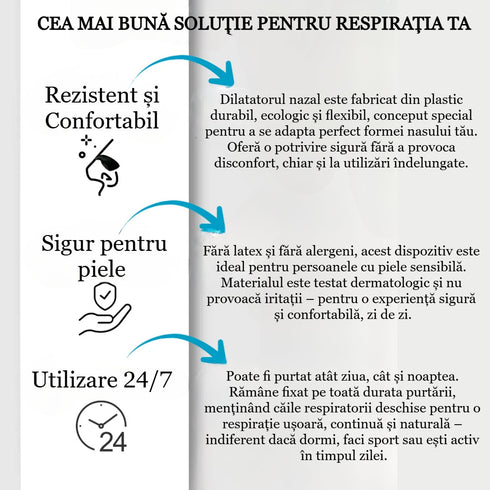 Plasturi nazali magnetici, Marimi Diferite, Pentru imbunatatirea respiratiei