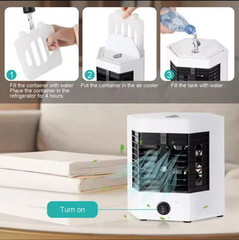 Mini Aer Condiționat Portabil Arctic Cool Ultra-Pro – Răcire Rapidă, 2 Viteze, Consum Redus 10W