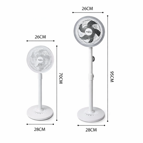 Ventilator Telescopic, 25W, 2 Viteze, Oscilație și Înălțime Reglabilă