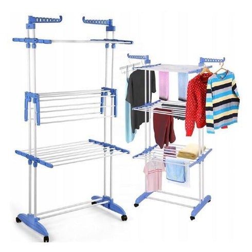 Uscator vertical pentru rufe, mobil si pliabil, cu suport umerase