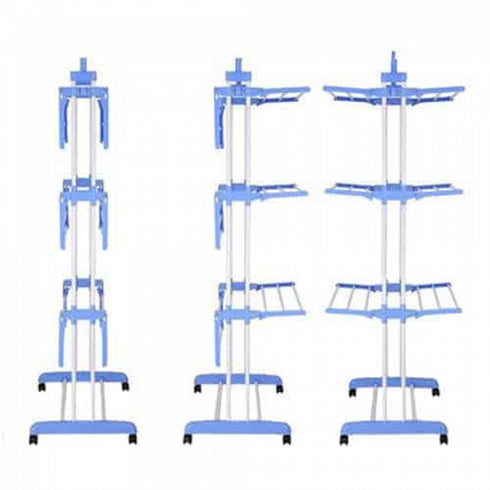 Uscator vertical pentru rufe, mobil si pliabil, cu suport umerase