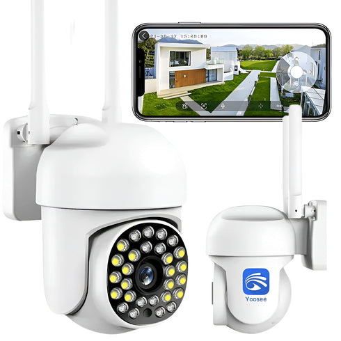 Set X2 Camera supraveghere WIFI, interior/exterior, Rotativa, Cu Detectare Miscare 360