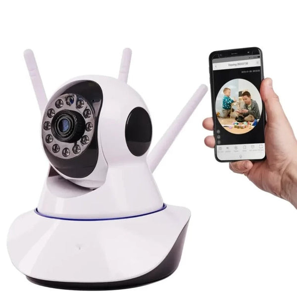Camera de supraveghere HD, rotire 360, WiFi, 3 Antene, Monitor Bebe, Night Vision, Rotire Automata