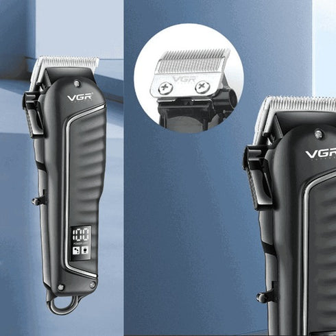 Masina de tuns profesionala cu acumulator, VGR V-683, afisaj LED, 4 gratare