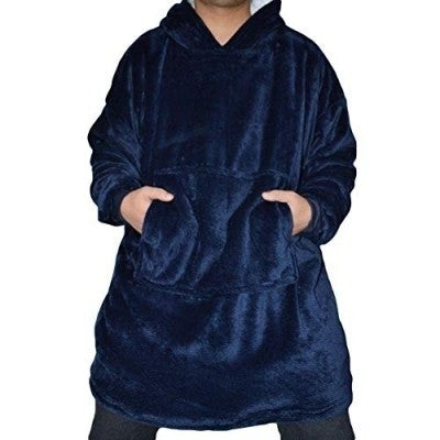 Patura cu maneci stil hanorac cu gluga si buzunar Huggle Hoodie, Marime universala