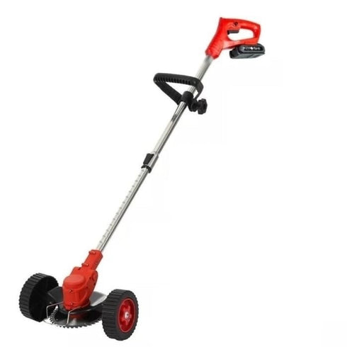 Motocoasa cu roti, Trimmer Iarbă Si Gard Viu, 2 Acumulatori Li Ion 48Vh
