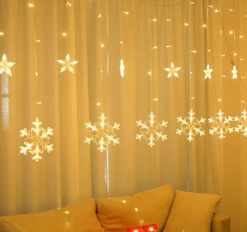 Instalatie Perdea cu Fulgi si Stele, Interconectabila