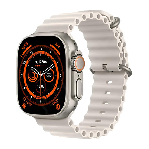 Ceas inteligent SmartWatch 8 Ultra Plus cu incarcare wireless, curea silicon