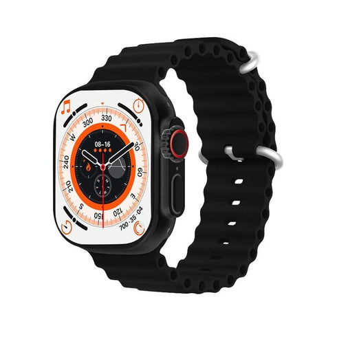 Ceas inteligent SmartWatch 8 Ultra Plus cu incarcare wireless, curea silicon