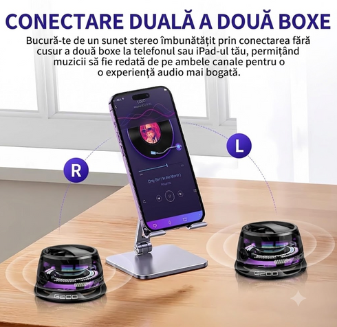 Boxă portabilă Bluetooth G200, 5W cu prindere magnetică MagSafe