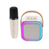 Set Karaoke Portabil Bluetooth 5.0 cu 2 Microfoane Wireless, Efecte de Voce și Lumini LED