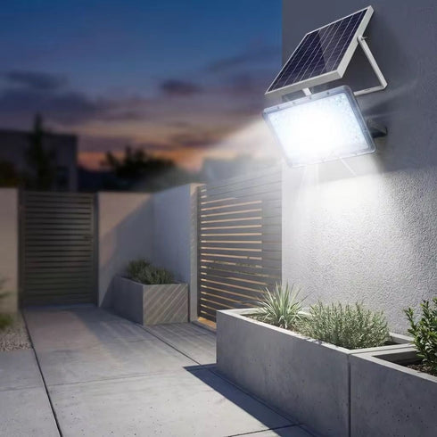Proiector Solar LED Exterior cu Panou Separat și Senzor de Mișcare – 400W / 600W