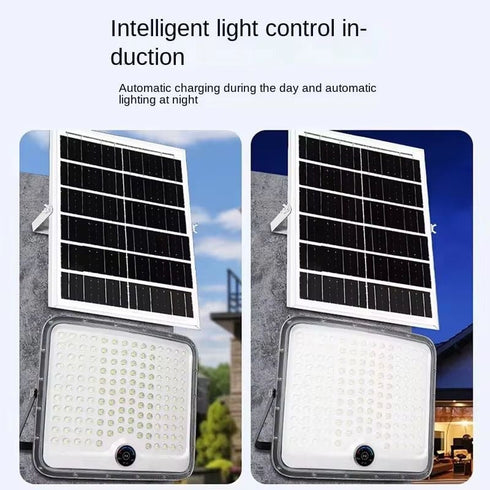 Proiector Solar LED Exterior cu Panou Separat și Senzor de Mișcare – 400W / 600W