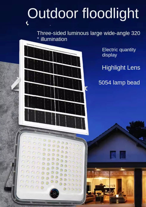 Proiector Solar LED Exterior cu Panou Separat și Senzor de Mișcare – 400W / 600W