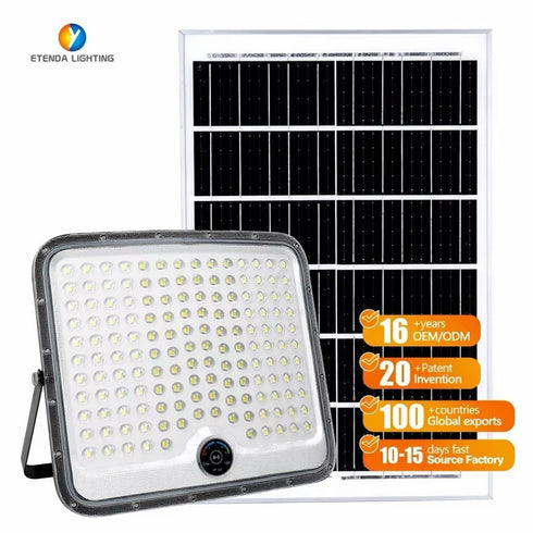Proiector Solar LED Exterior cu Panou Separat și Senzor de Mișcare – 400W / 600W
