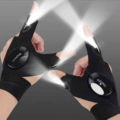 Manusi de lucru cu 2 leduri