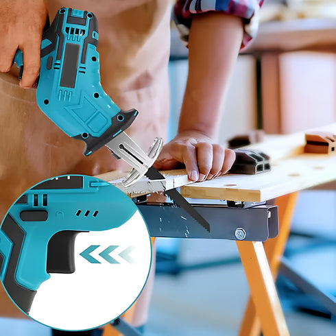 Fierastrau electric tip sabie, 2 acumulatori 48V, 4 lame