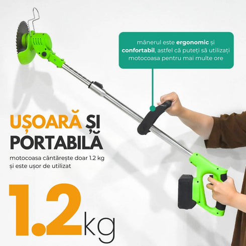 Motocoasa, Trimmer Iarbă Si Gard Viu, 2 Acumulatori Li Ion 48Vh