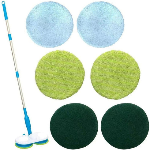 Mop electric, fără fir, rotativ, 2 tampoane din microfibra, 40W