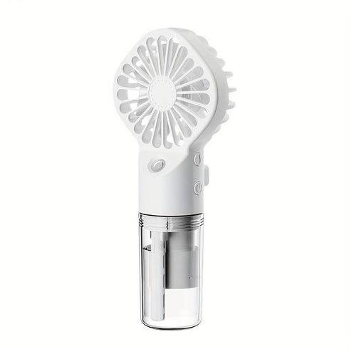 Ventilator Portabil cu Pulverizare Apă și Umidificator – Reîncărcabil USB, 4 Viteze, Silențios