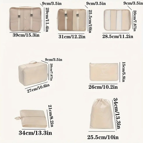 Set 7 organizatoare pentru Calatorie, Waterproof