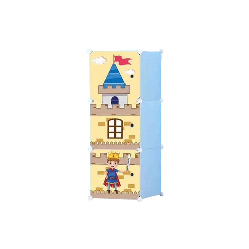 Dulap modular din plastic cu schelet metalic, culoare Albastru