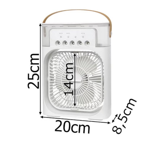 Ventilator Portabil cu Umidificator, Răcitor de Aer, Rezervor Apă 600 ml