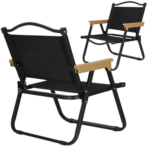 Set 2 scaune metalice pliabile pentru gradina, camping sau plaja