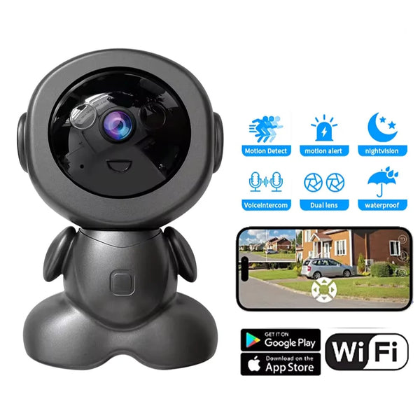Cameră de supraveghere tip robot, 3MP, Wi-Fi, vedere nocturnă