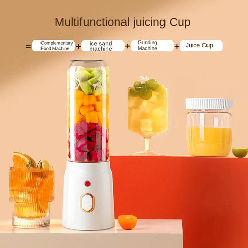 Blender Portabil Electric 450ML cu 10 Lame, Reîncărcabil USB