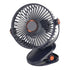 Ventilator Reîncărcabil cu Clemă – 5 Viteze, Baterie 2400mAh, LED Integrat