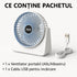Ventilator Portabil Reîncărcabil USB – 3 Trepte de Viteză, Baterie 1200mAh
