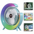 Ventilator Rotabil cu LED RGB – Reîncărcabil USB, 3 Trepte de Viteză, 5 Moduri de Iluminare