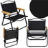 Set 2 scaune metalice pliabile pentru gradina, camping sau plaja