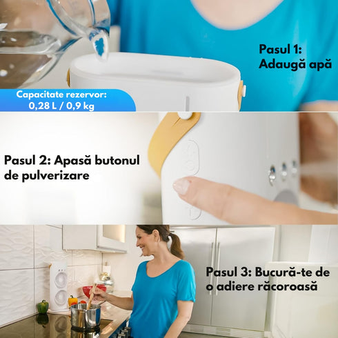 Ventilator Portabil 2-in-1 cu Pulverizare de Apă, Umidificator, Oscilație 90°, Rotire 180°